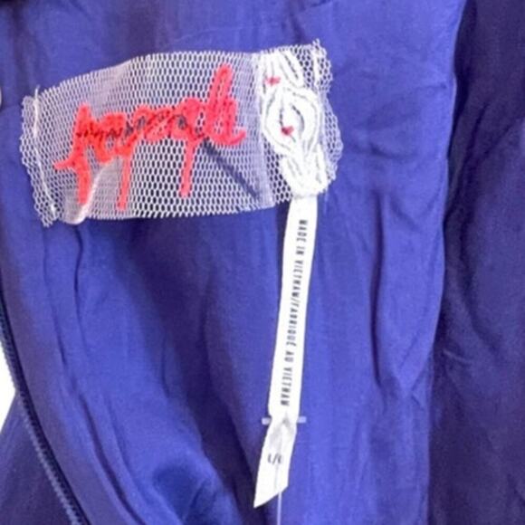 Free People Mini Dress with Adjustable Straps in Spectrum Blue Large NEW RARE - Picture 11 of 11